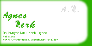 agnes merk business card