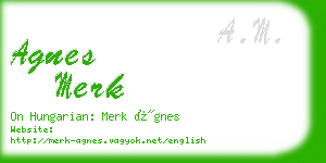 agnes merk business card